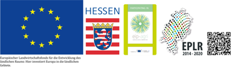 Logos: Europäische Union (ELER), Land Hessen, EIP-Agri, EPLR Hessen 2014–2020